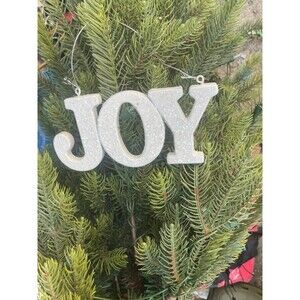 Holiday lane Metal sparkle joy Christmas ornament